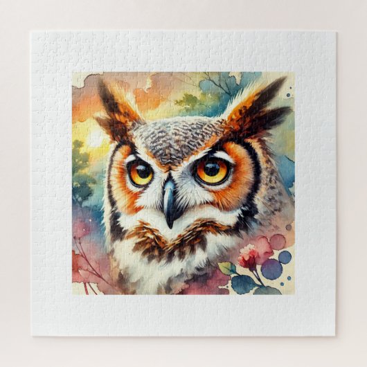 Puzzle Great Horned Owl 200724AREF106 - Watercolor (Vertical)