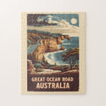 Puzzle Great Ocean Road Australie Illustration Art Voyage<br><div class="desc">Design vectoriel Great Ocean Road. La Great Ocean Road est un tronçon de route du patrimoine national australien qui longe la côte sud-est de l'Australie entre les villes victoriennes de Torquay et Allansford.</div>