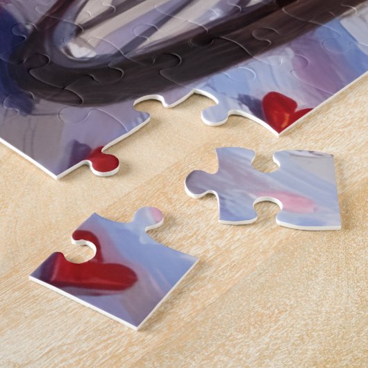 Puzzle Great Pyrenees Dog Valentine's Day (Côté)