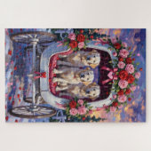 Puzzle Great Pyrenees Dog Valentine's Day (Horizontal)