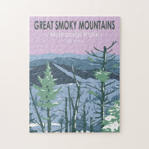 Puzzle Great Smoky Mountains National Park Retro