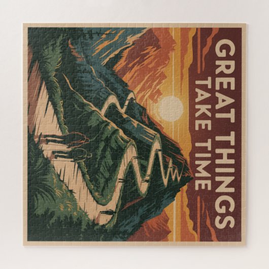 Puzzle Great Things Take Time (Horizontal)