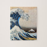 Puzzle Great Wave, Hokusai, Ukiyo-e<br><div class="desc">Katsushika Hokusai (October or November 1760 – May 10, 1849)was a Japanese artist,  ukiyo-e painter and printmaker of the Edo period. In his time, he was Japan's leading expert on Chinese painting. Born in Edo (now Tokyo),  Hokusai is best-known as author of the woodblock print series Thirty-six Views of Mount Fuji ( Fugaku Sanjūroku-kei c. 1831) which includes the internationally recognized print,  The Great Wave off Kanagawa, created during the 1820s....</div>