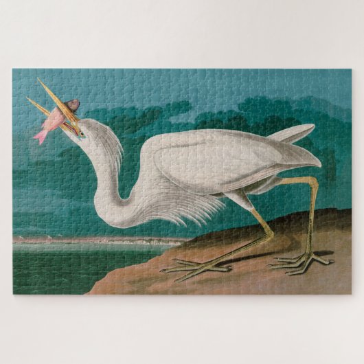 Puzzle Great White Heron Birds of America Audubon Imprime (Horizontal)