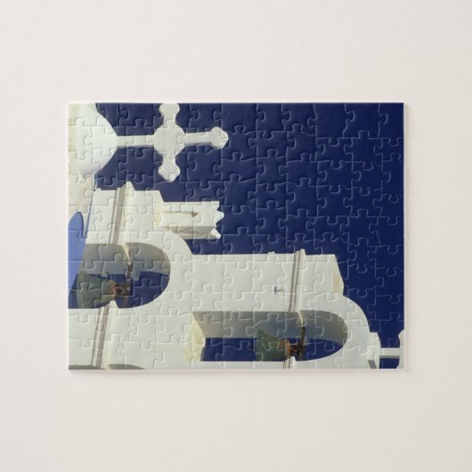 Puzzle Grèce, Santorin. Vue sur une église grecque et (Horizontal)