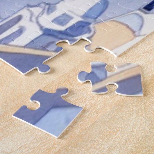 Puzzle Grèce Santorini Aquarelle Croquis mer Egée | (Côté)