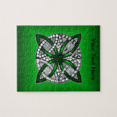 Puzzle Green Celtic Knot Art original (Horizontal)