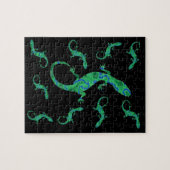 Puzzle Green Gecko (Horizontal)