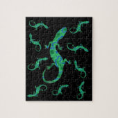 Puzzle Green Gecko (Vertical)