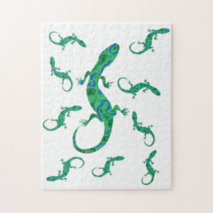 Puzzle Green Gecko