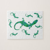 Puzzle Green Gecko (Horizontal)
