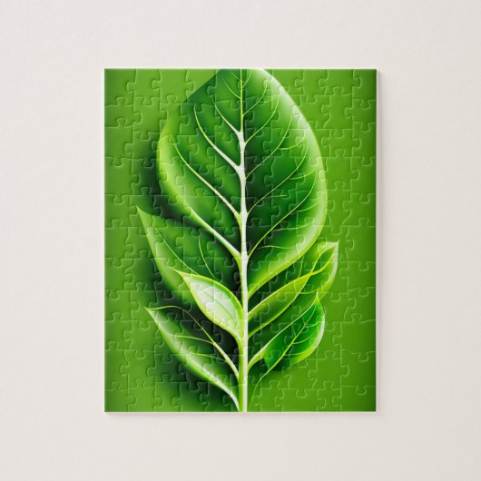 Puzzle Green leaf (Vertical)