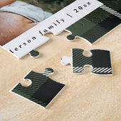 Puzzle Green moderne rustique écossais chèque photo de fa (Côté)