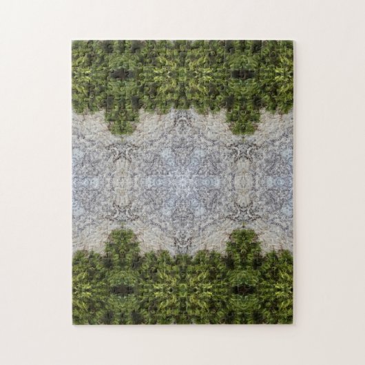 Puzzle Green Moss & Earth Nature Art (Vertical)