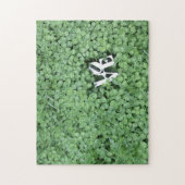 Puzzle Green Spring Clover LOVE Mariage Photo Art Fun (Vertical)