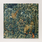 Puzzle GREENERY, FOREST ANIMALS Pheasant, Fox, Green Flor (Vertical)