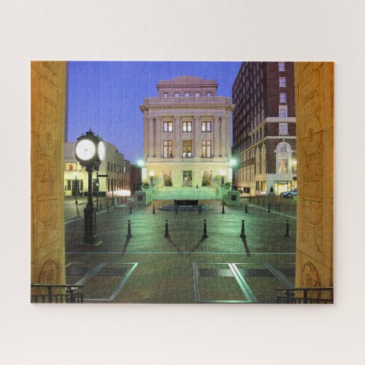 Puzzle Greenville, Caroline du Sud, Downtown at Night (Horizontal)