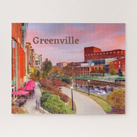 Puzzle Greenville, Caroline du Sud, Fall Sunset, Centre-v (Horizontal)
