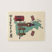 Puzzle Greetings from the UK British Landmarks Travel (Horizontal)