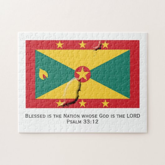 Puzzle GRENADA | Blessed Nation | DRAPEAU GRENADIEN (Horizontal)
