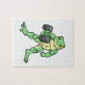 Puzzle Grenouille à Bodybuilding avec Dumbbell (Horizontal)