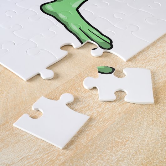 Puzzle Grenouille à Bodybuilding avec Dumbbell (Côté)