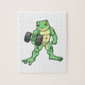 Puzzle Grenouille à Bodybuilding avec Dumbbell (Vertical)