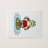 Puzzle Grenouille à la natation avec anneau de natation (Horizontal)