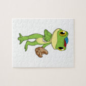 Puzzle Grenouille au baseball avec gant de baseball (Horizontal)