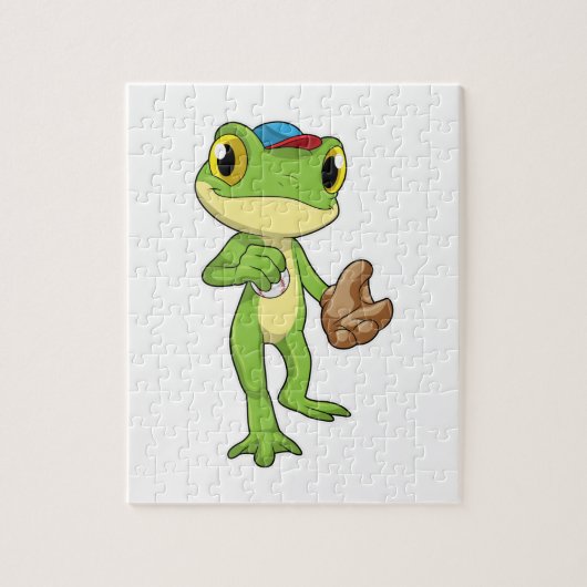 Puzzle Grenouille au baseball avec gant de baseball (Vertical)