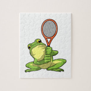 Puzzle Grenouille au tennis avec raquette de tennis