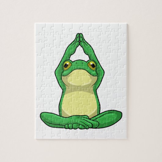 Puzzle Grenouille au yoga en jambe croisée (Vertical)