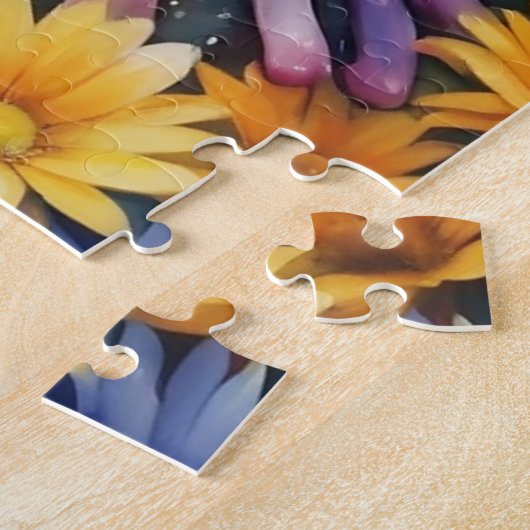 Puzzle Grenouille Avec Art numérique Fleur (Côté)