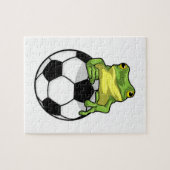 Puzzle Grenouille avec balle de football (Horizontal)