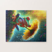 Puzzle Grenouille Avec Parapluie Jaune De La Marguerite D (Horizontal)