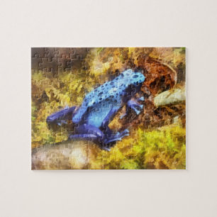 Puzzle Grenouille bleue