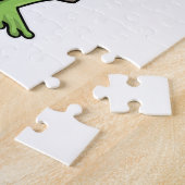 Puzzle Grenouille en coiffeur avec sèche-cheveux (Côté)