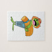 Puzzle Grenouille en tant que fermier avec paille (Horizontal)
