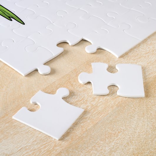 Puzzle Grenouille en tant que fermier avec paille (Côté)