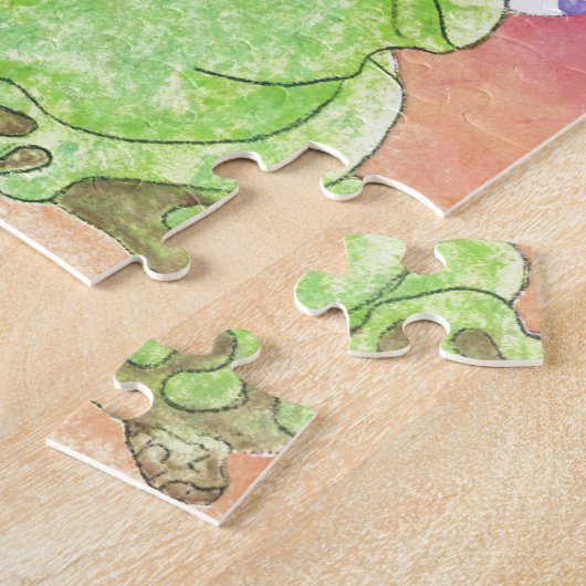 Puzzle grenouille mignonne (Côté)