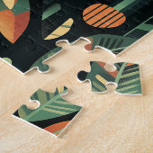 Puzzle Grenouille verte géométrique (Côté)