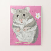 Puzzle Grey and White Hamster  (Vertical)