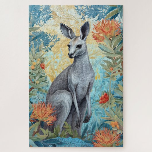 Puzzle Grey Kangaroo en australien Bush (Vertical)