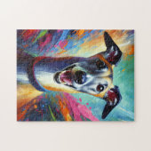 Puzzle Greyhound Chig Acrylique Imprimer Cadeau Amoureux  (Horizontal)