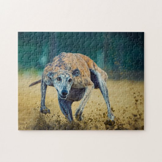 Puzzle Greyhound Dog. (Horizontal)