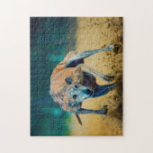 Puzzle Greyhound Dog. (Vertical)