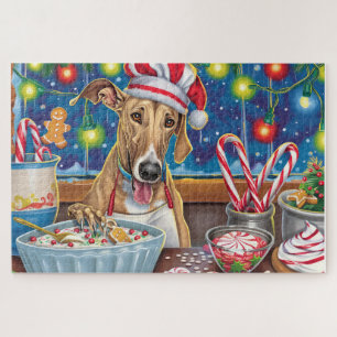 Puzzle Greyhound Gâteau de vacances : Noël festif