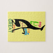 Puzzle Greyhound Italien Silhouette Aimer Mon Chien Éléga (Horizontal)