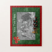 Puzzle Greyhound Sleigh Holiday Votre photo (Vertical)