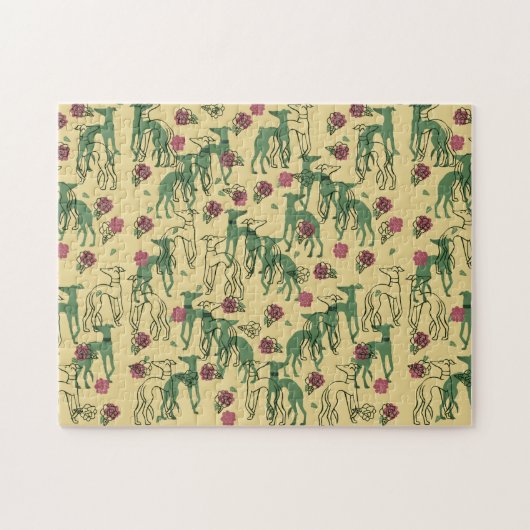 Puzzle Greyhounds et Rose (Horizontal)